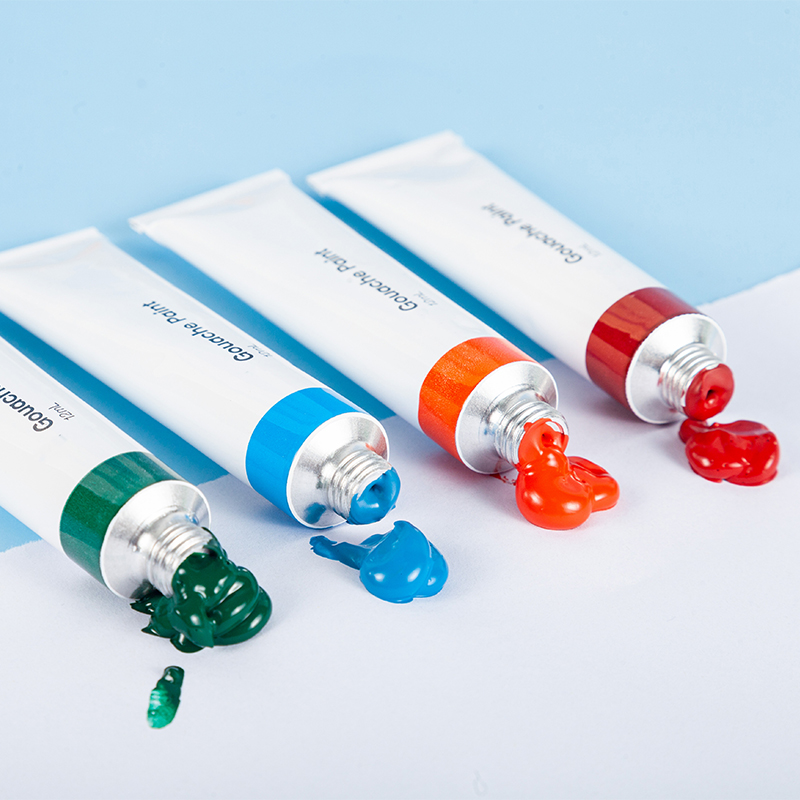 Tubo de pintura Gouache profesional a base de agua para lienzo y papel