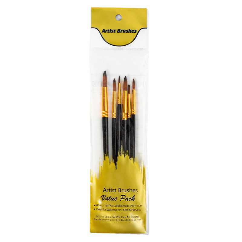 Pintura de arte de 6 paquetes set de cepillo surtido