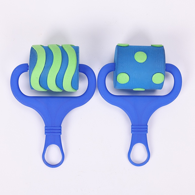 Patrones de pintura, rodillos de pintura de espuma, cepillos de esponja para dibujar, para niños, garabatos