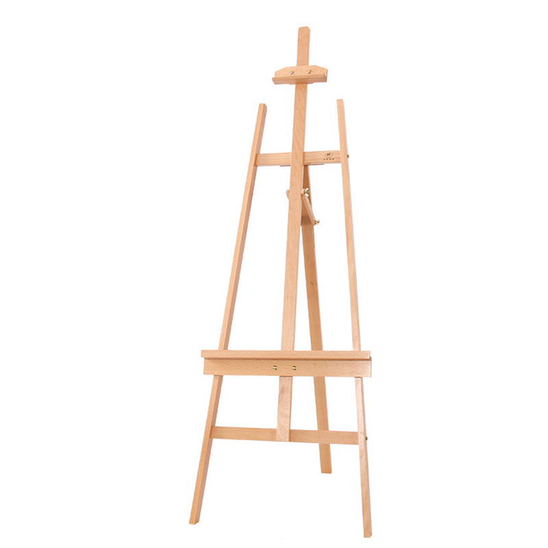 Altura ajustable A-Frame Piso de madera para pintar y exhibir