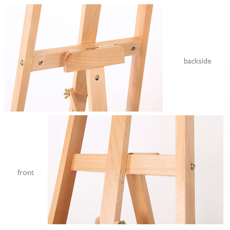 Altura ajustable A-Frame Piso de madera para pintar y exhibir