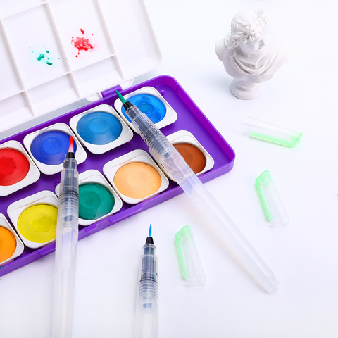 Pincel de acuarela recargable, pincel de agua a prueba de fugas para pintar