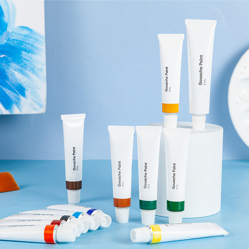 Tubo de pintura Gouache profesional a base de agua para lienzo y papel