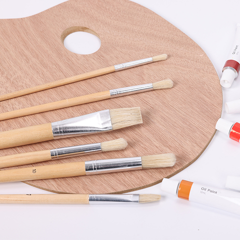 Pinceles profesionales superiores de cerdas de cerdo naturales perfectos para pintura al óleo