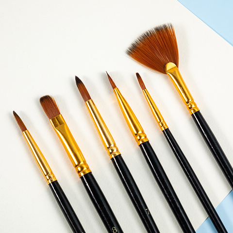 Pintura de arte de 6 paquetes set de cepillo surtido